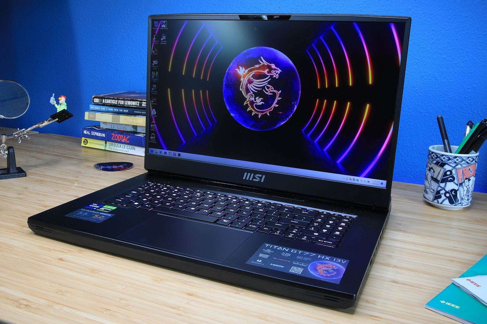 MSI Titan laptop showcasing its powerful design