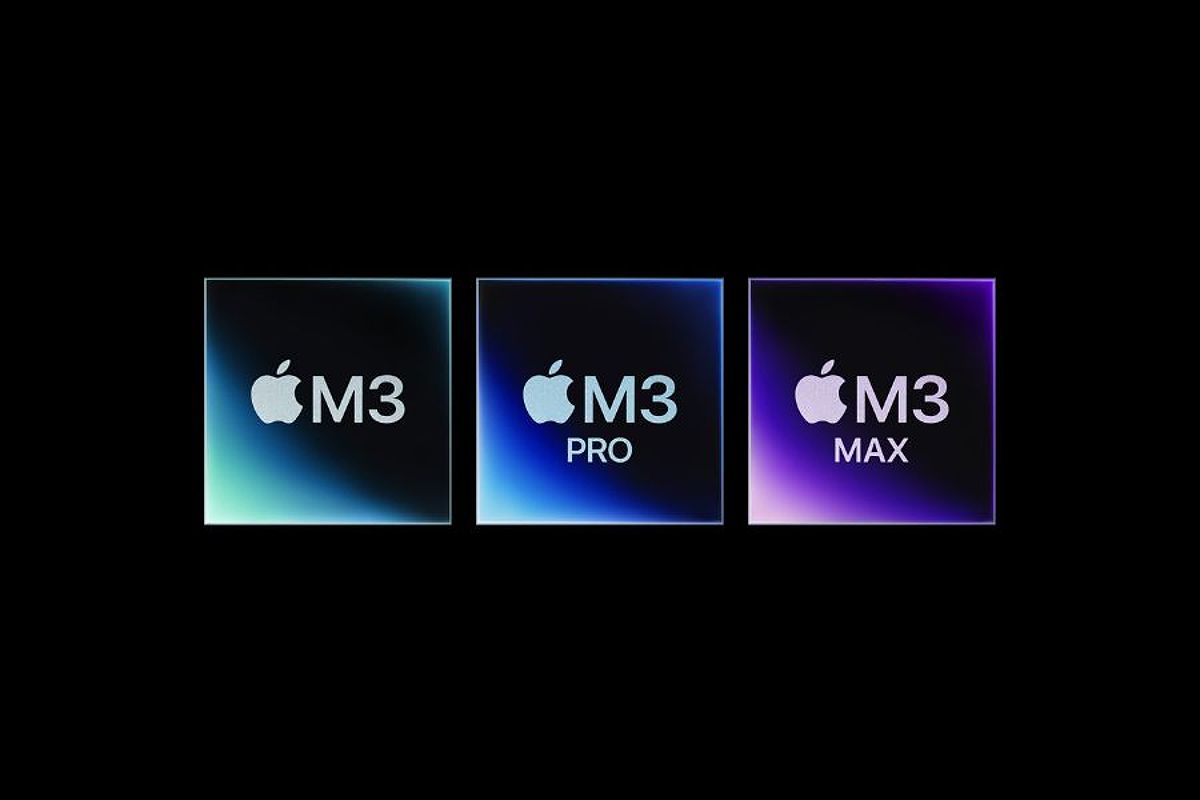 Rendering of Apple's M3-range of chips